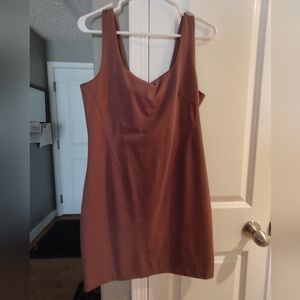 Fitted tank top dress in dusty rose Size L